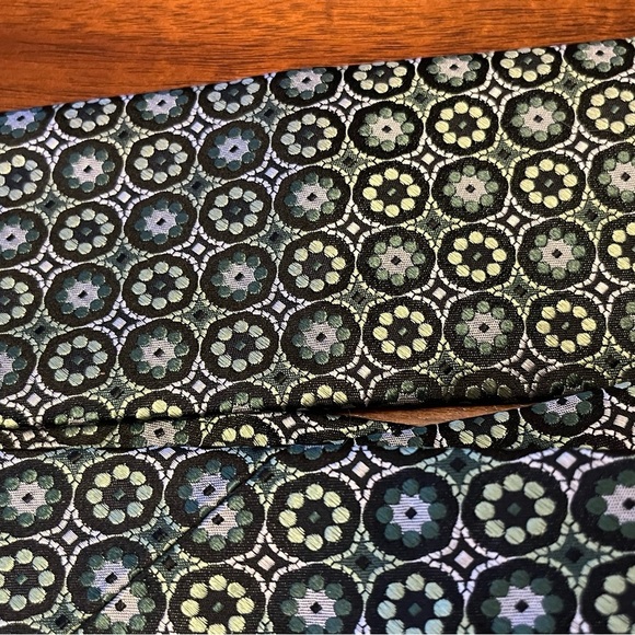 Joseph&Feiss 100% silk Green Patterned Men's Tie - Picture 4 of 6